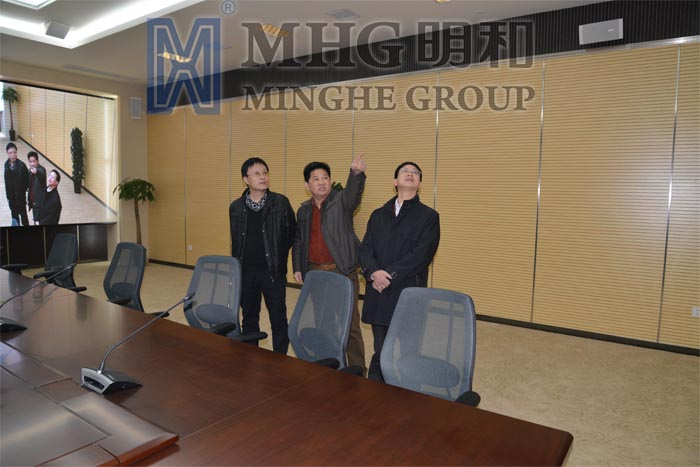 智能化會議室視頻顯示系統(tǒng)、燈光系統(tǒng)、音響系統(tǒng)演示