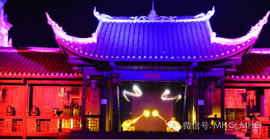 隆里古戲臺的全息投影